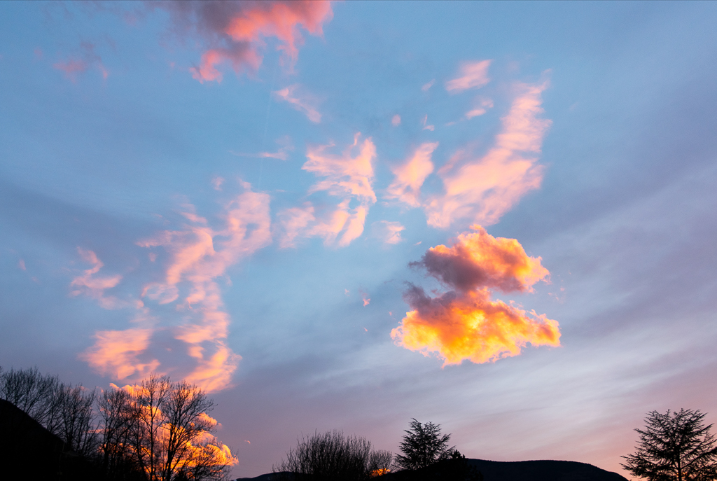 Coucher de soleil sur Vizille